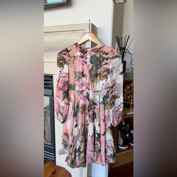 Dolce & Gabbana Floral Pink and Green Dress